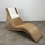 Karlskrona lounge chair by Karl Malmvall for Ikea, rattan