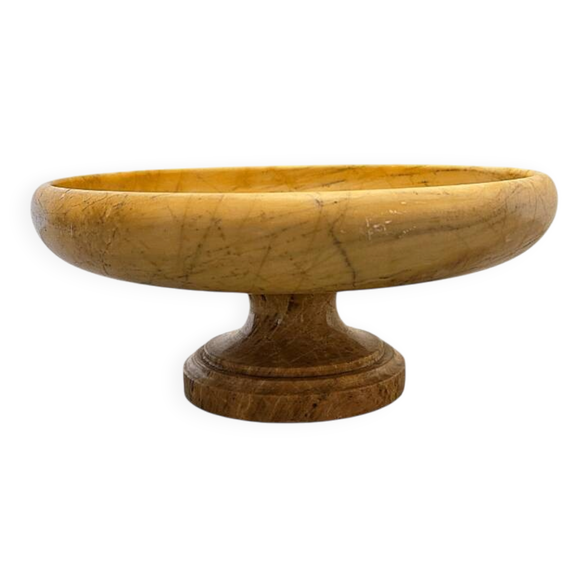 Grand Tour Giallo Siena Marble Tazza, late 1800s