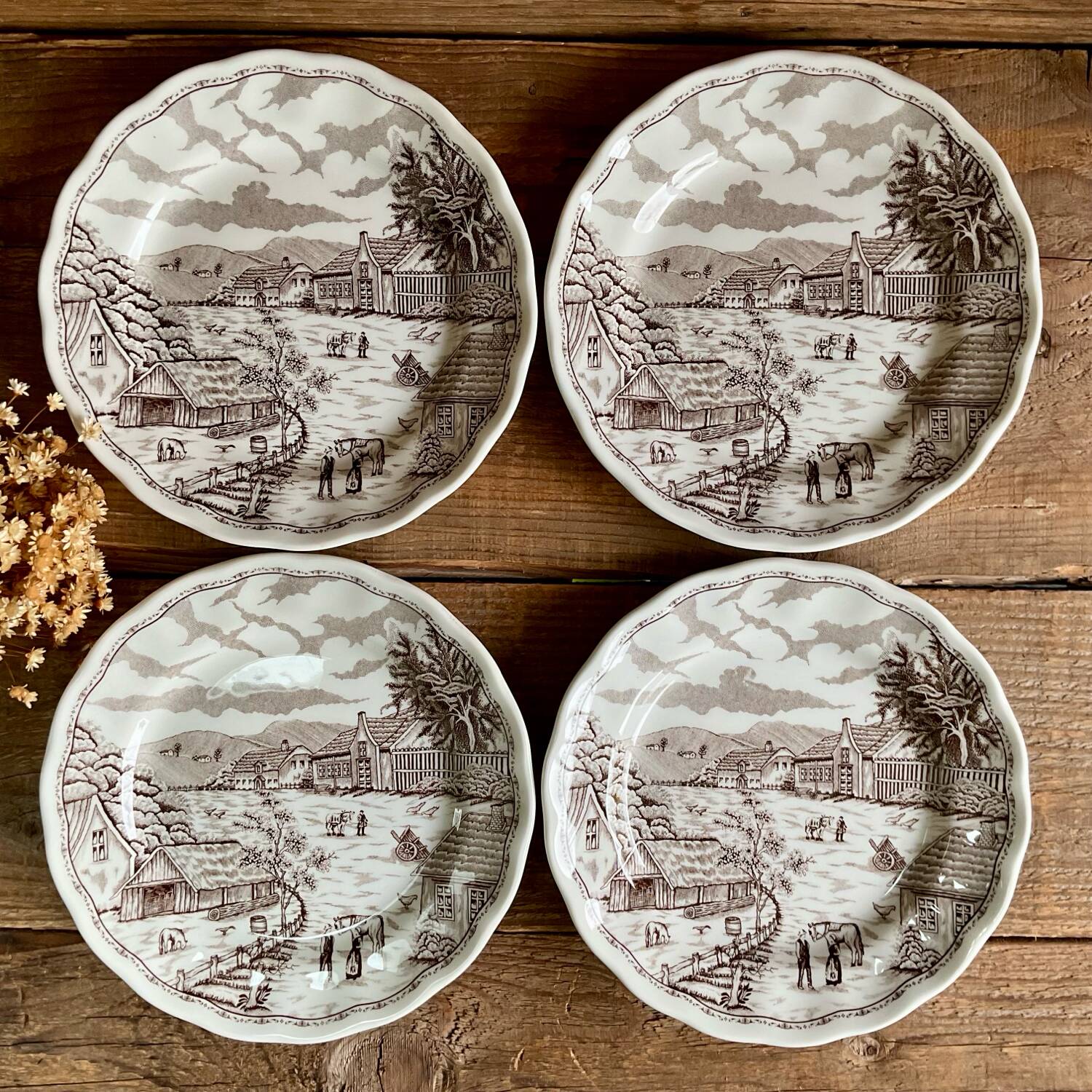 4 dessert plates N Fontabesso Italy