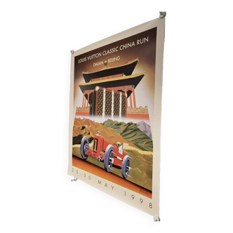 Affiche original China Run Dalian Beijing par Razzia - petit Format - Signé par l'artiste - On linen