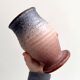 Vintage blue and pink ceramic vase