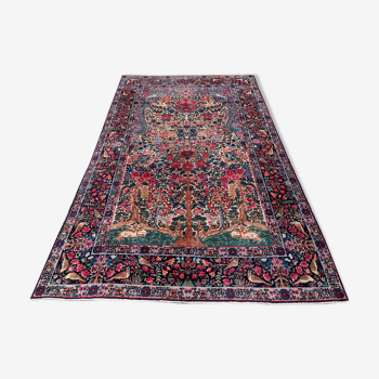 Ancient Persian carpet, Kirman Laver, circa 1880