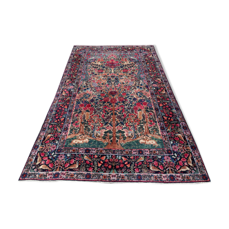 Ancient Persian carpet, Kirman Laver, circa 1880