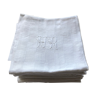 Set of 11 embroidered towels monogram HR