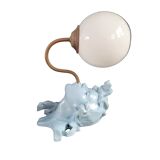Vintage opaline globe sculptural wall light