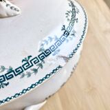 19th century "opaque Gien" iron clay tureen