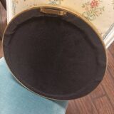 Round golden mirror