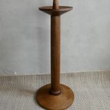Solid oak candlestick, 1950s