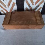 Old compartmentalized wooden box crate