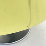 Yellow green space age bench with wavy design