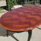 Oval table of style Louis XV cherrywood