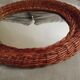 Mirror rattan oval 50x 37cù