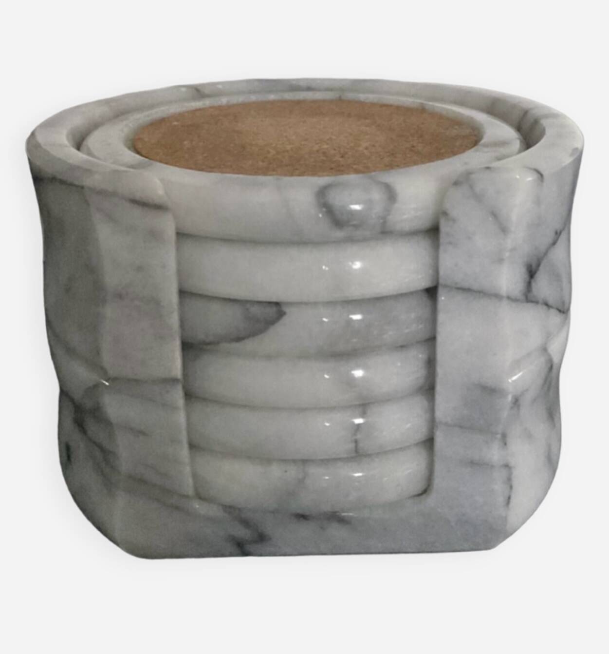 Vintage marble coaster set