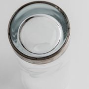 Lot of 6 drinking glasses - silver base, engraved wheat and floral decoration - Italy 1960s