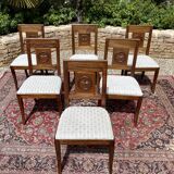 Suite of 6 mahogany chairs directoire