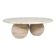Contemporary Round Travertine Coffee Table, Italy