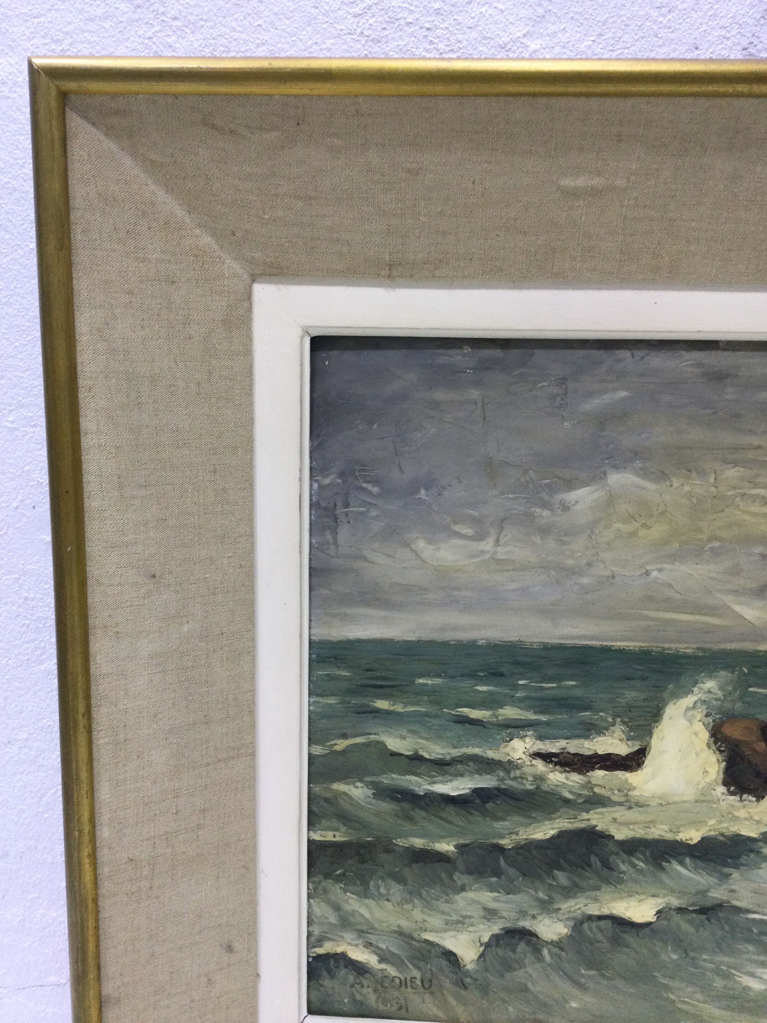 A. Ledieu - Oil "Seascape"