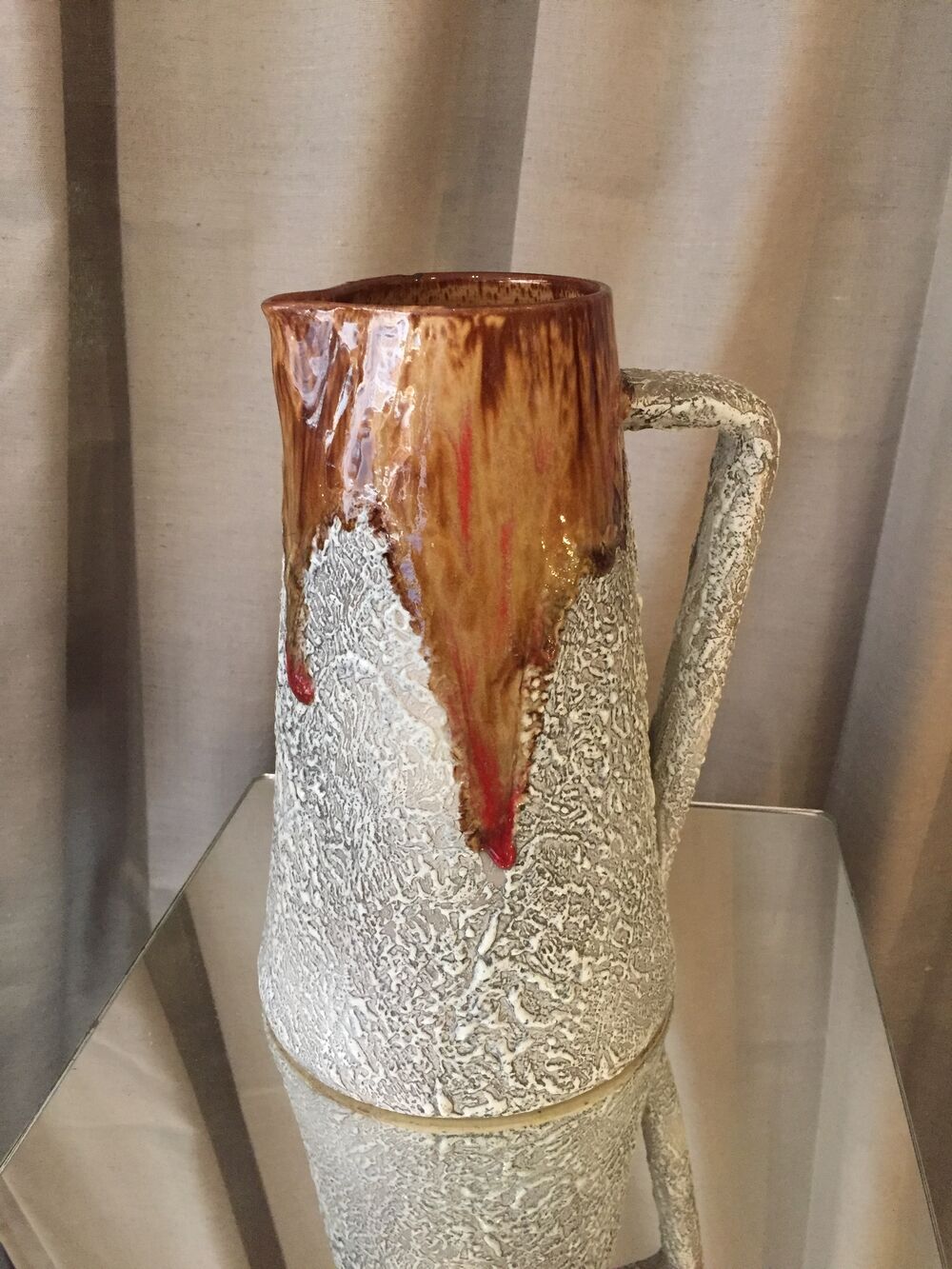 Vintage water jug or enamel vase