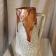 Cruche a eau ou vase emaille vintage