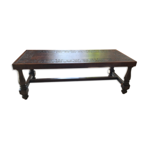 Table de salon en cuir
