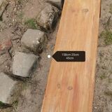 Raw wood bench L 158cm