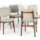 Set of 4 dining chairs 'Overpelt' - mid century dutch design in teak