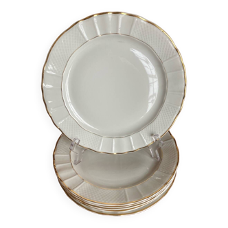 Assiettes plates Porcelaine de Limoges - Bernardaud B&C service Malmaison (1924)
