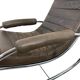Bauhaus rocking chaise longue in vintage leather and chrome