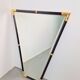 Modern Black Lacquer Metal Triangle Mirror, 1970s