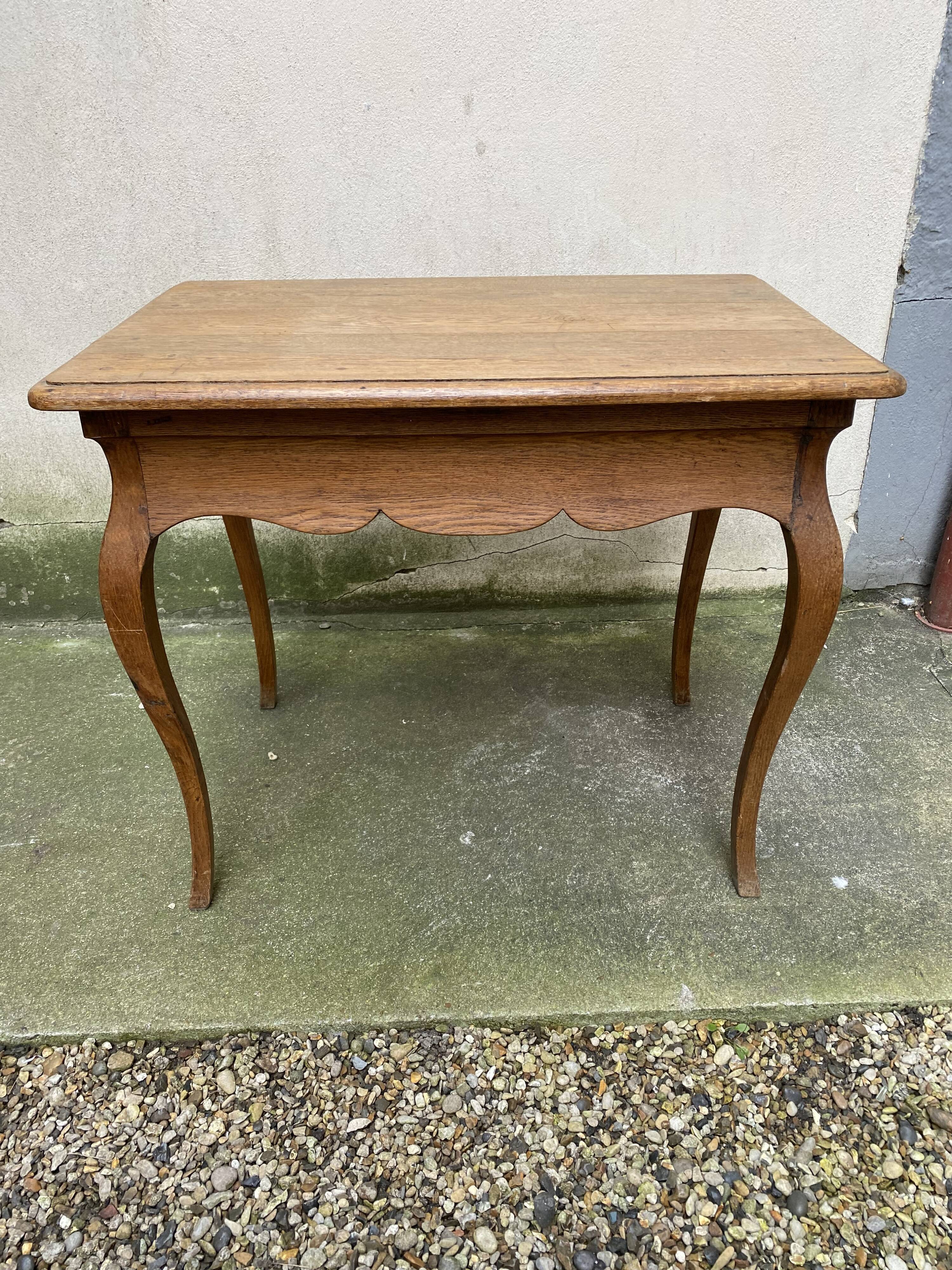 Louis XV style oak game table stamped