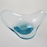 Glass platter, Danish design, 1960s, manufacturer: Holmegaard