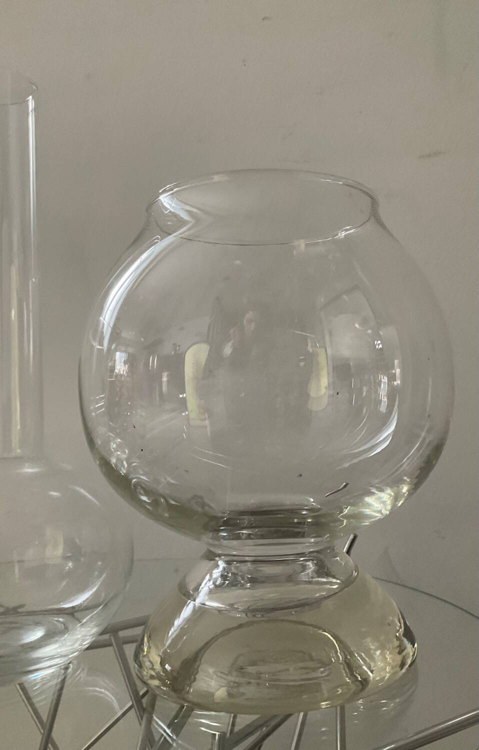 Trio of vintage glass vases