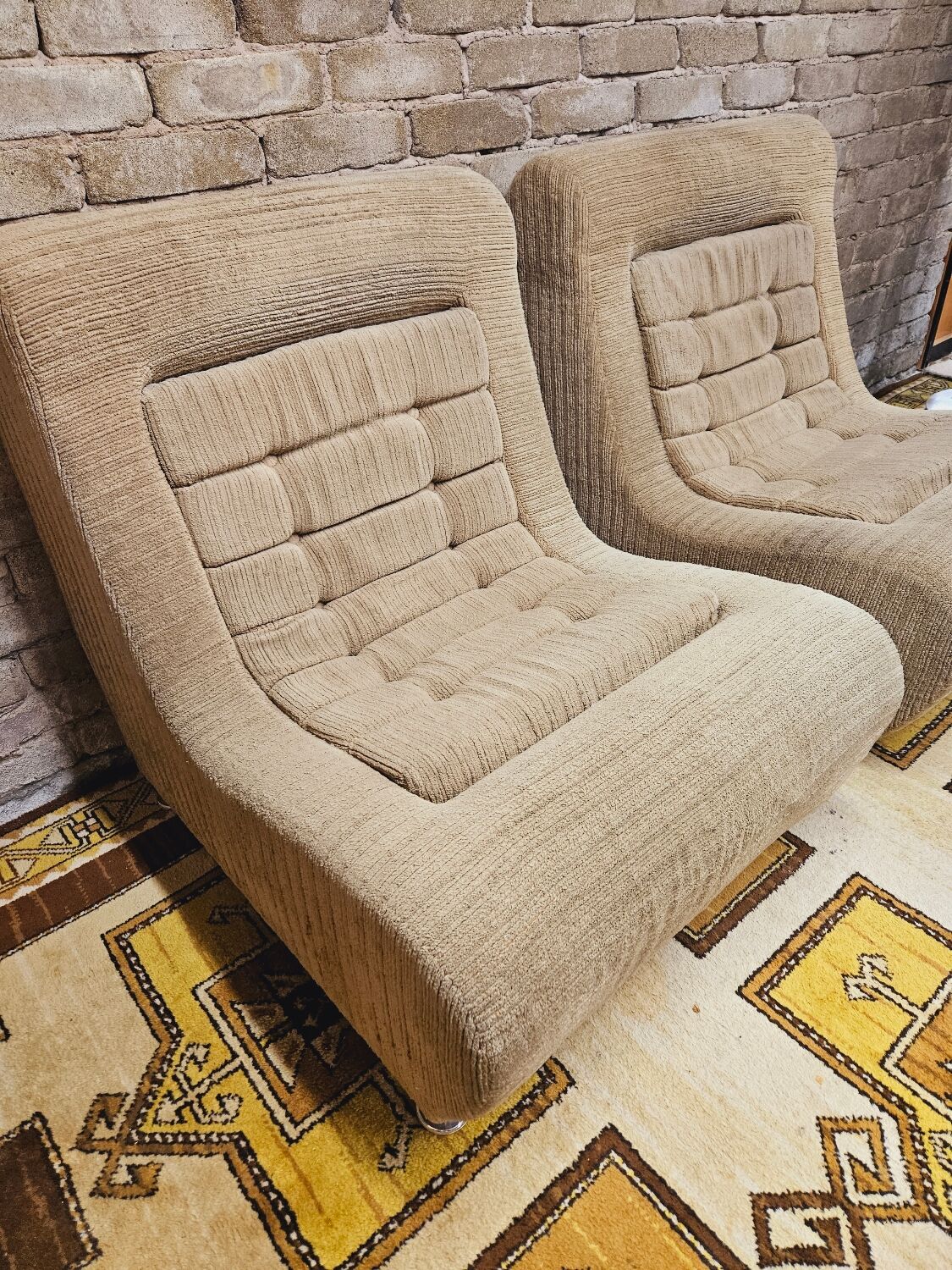 Pair of vintage 70s armchairs