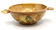 Handmade bowl made in yellow France with abstract foliage
