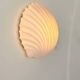 Vintage shell wall lamp, opaline, Limburg Germany 1960