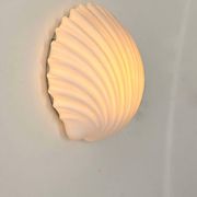 Applique vintage coquillage, opaline, Limburg Allemagne 1960