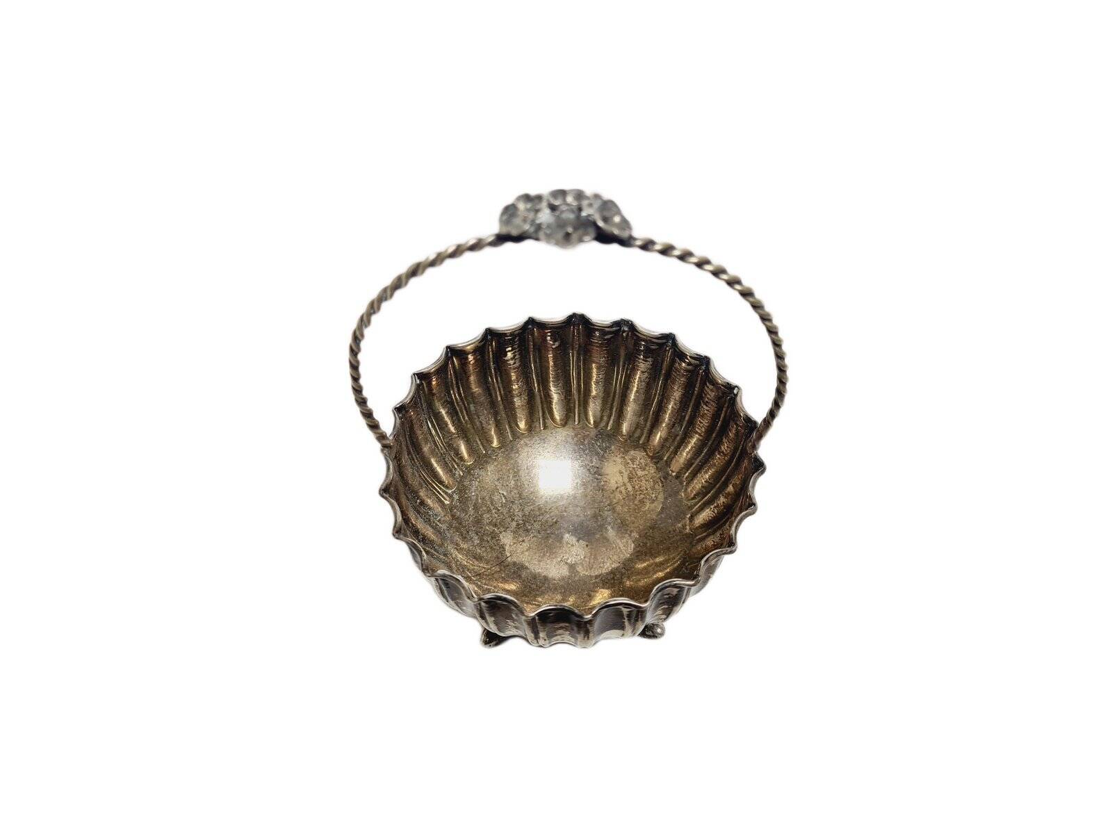 Bol à sucre en argent Art Déco, années 1950