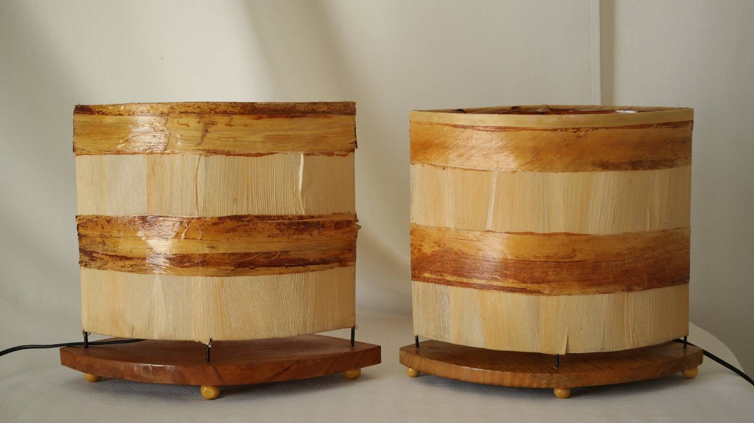 Pair of vintage exotic lamps