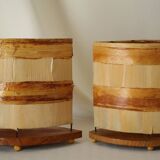 Pair of vintage exotic lamps