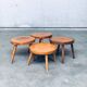 Mid-Century Low Side Table Set, Belgium, 1950s, Set of 4