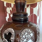 Vintage brown ceramic lamp