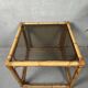 Vintage side table – bamboo and glass