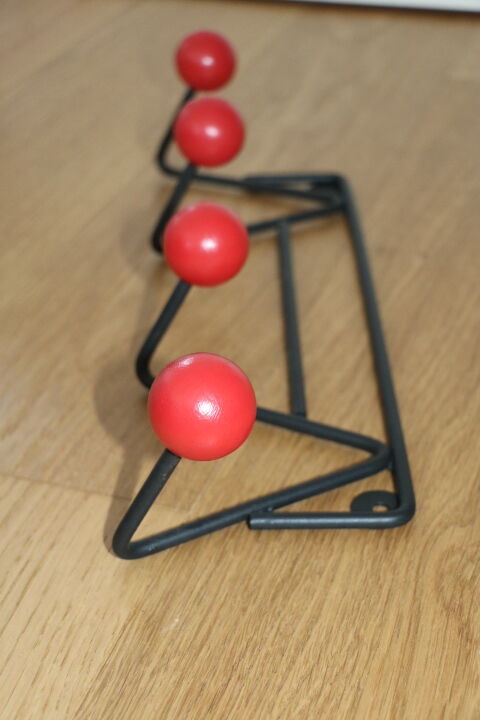 Coat rack 4 red balls - 1960s