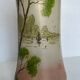 Vase en verre dépoli peint Legras