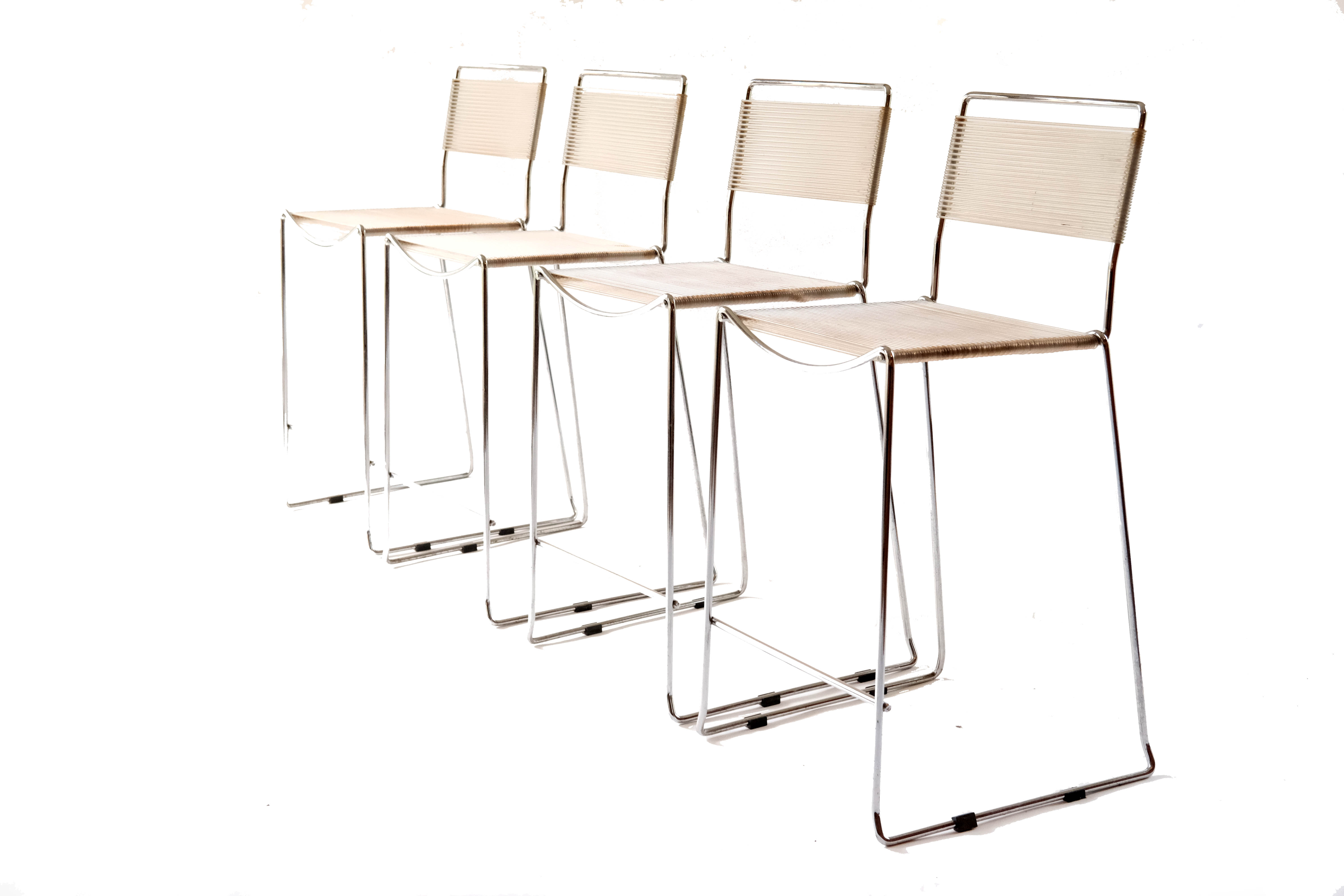 Spaghetti Bar Chairs by Giandomenico Belotti for Alias, Set of 4,  Italy 1980's