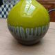 Green ceramic vase with stamp