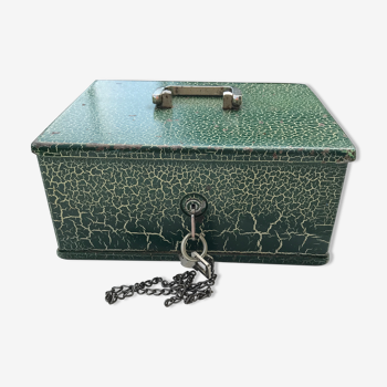 Coffre fort/caisse avec ses clefs vintage