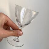 Set of 5 engraved wine glasses star model 50s