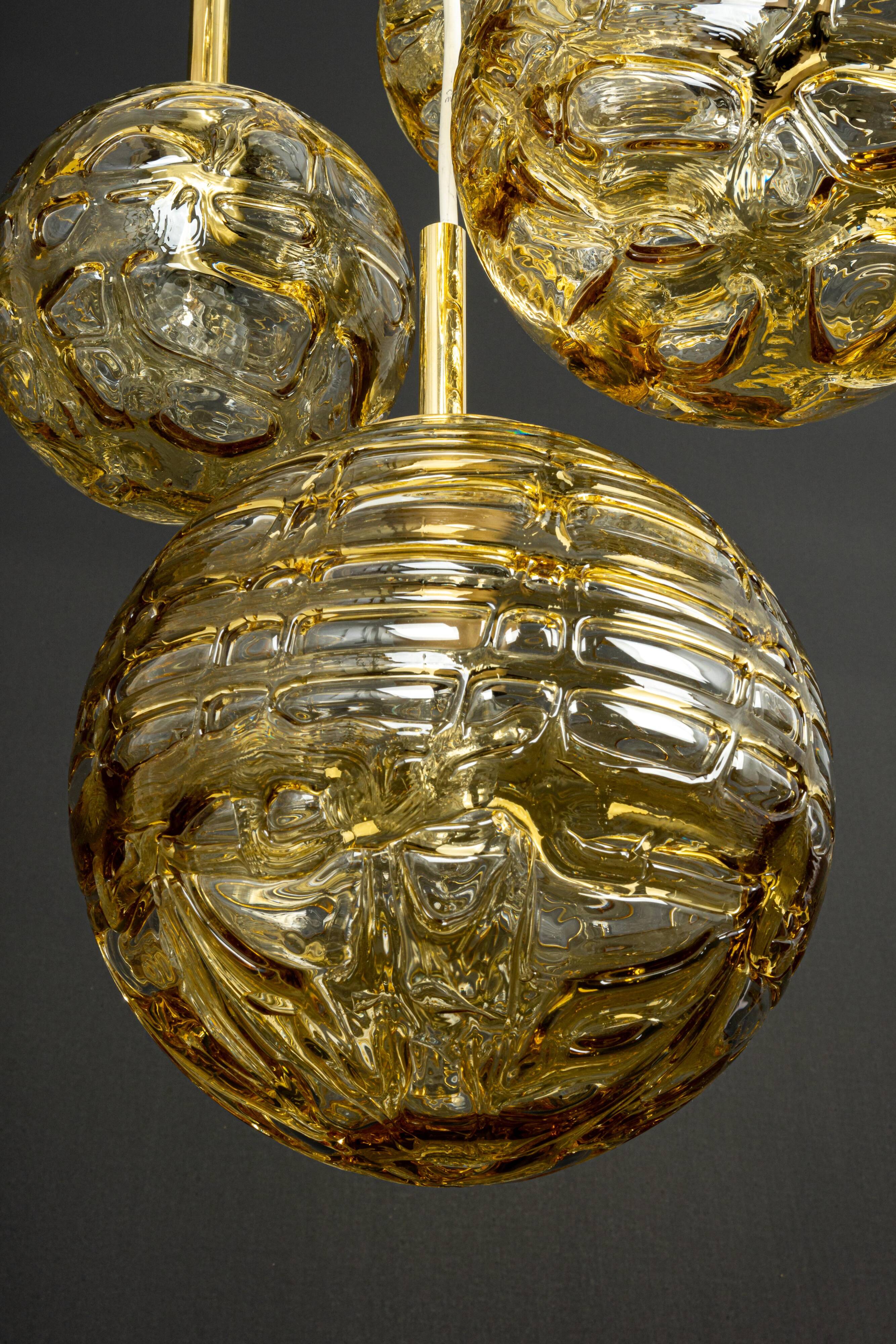 Grand cascading chandelier in Murano glass by Doria, Germany, 1970s.