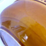 Polish ochre ceramic salad bowl